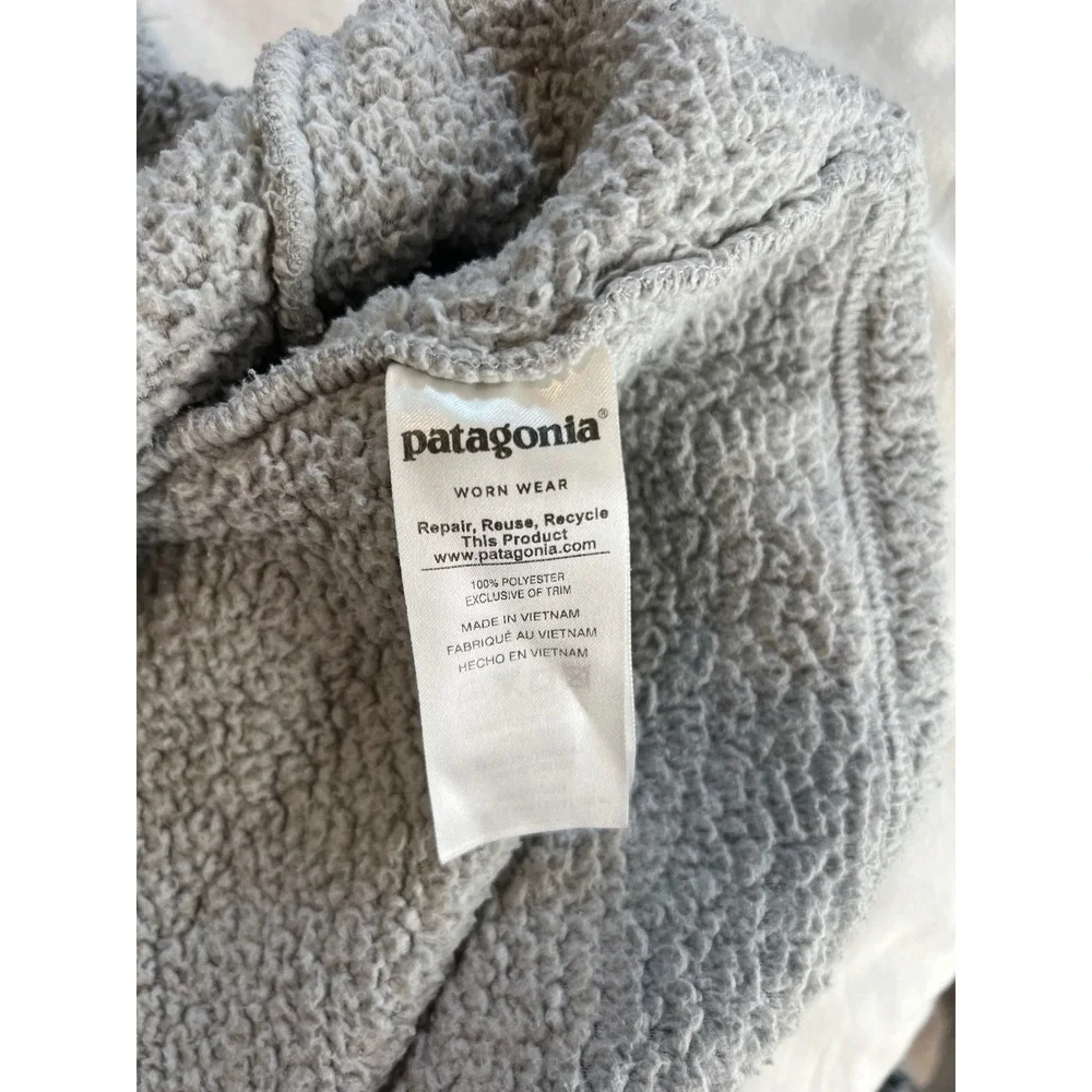 Patagonia Los Gatos 1/4 Zip Fleece Pullover‎ Grey Sherpa Women Medium